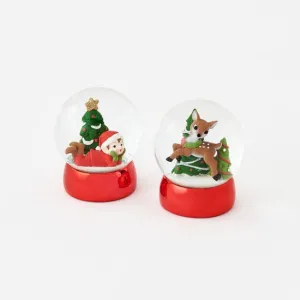 180 Degress 4.5" Christmas Waterglobe, 2 Styles