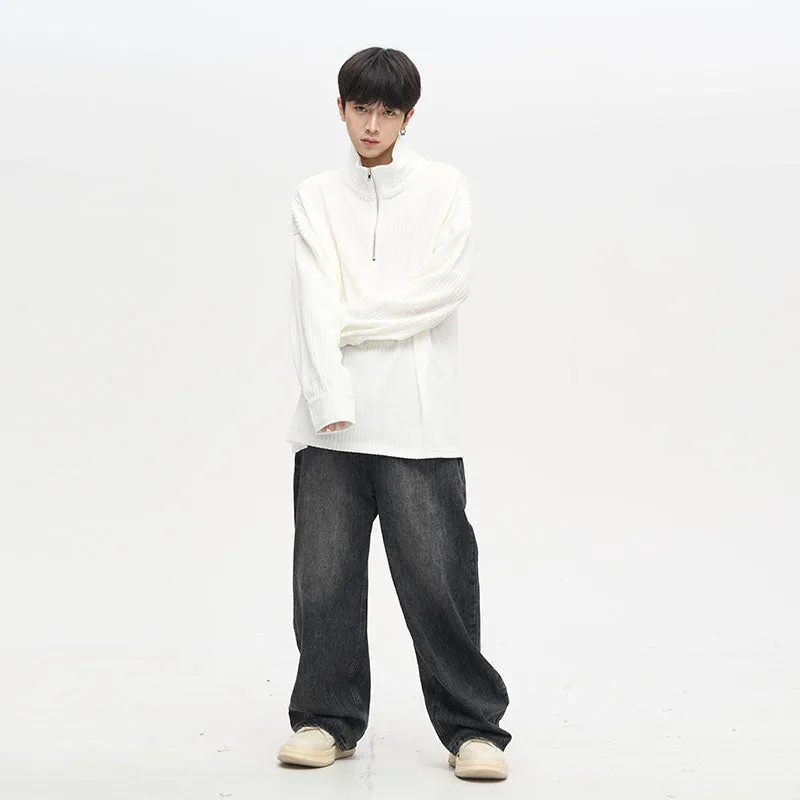 77Fight Essential Zipper Knit Sweater