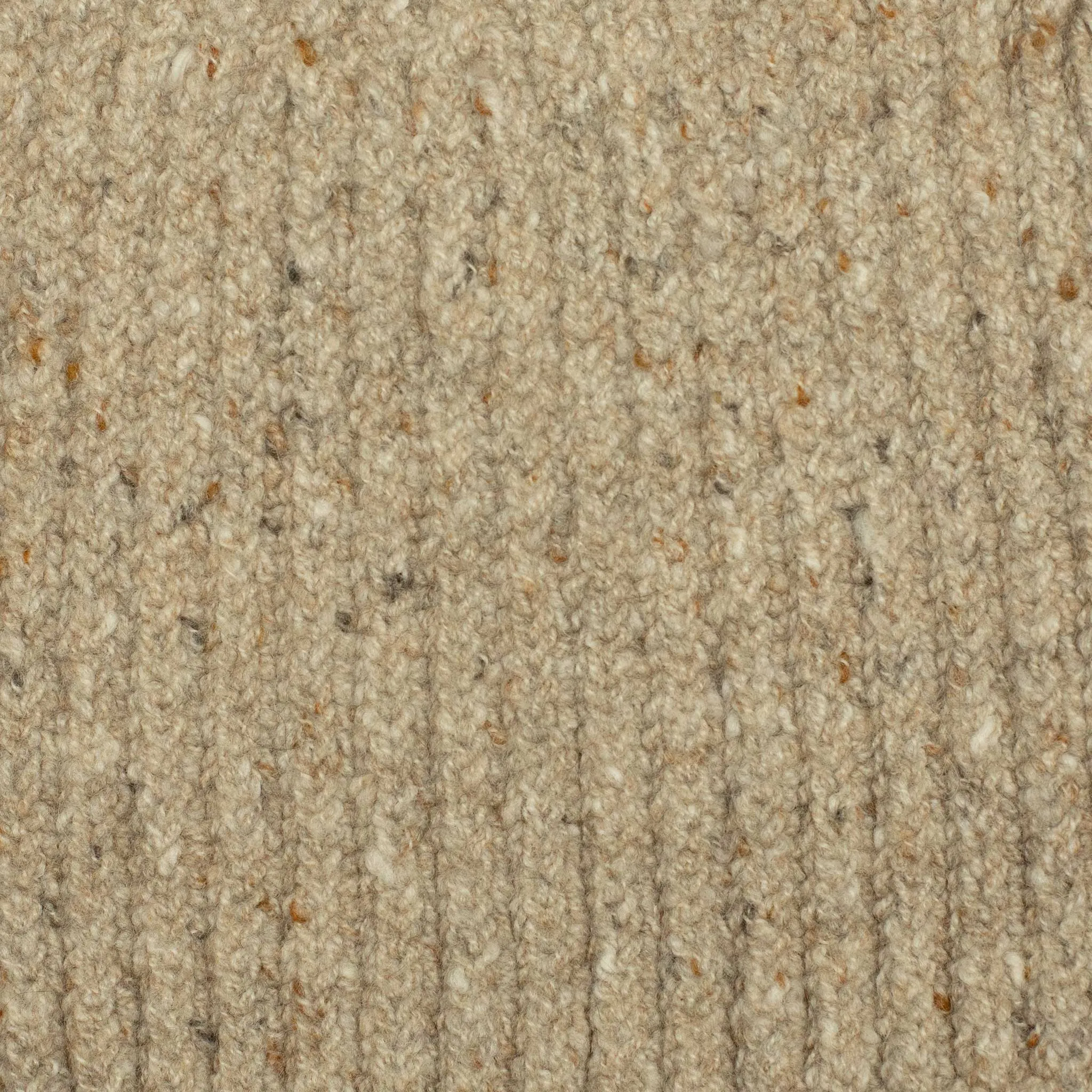 Antelope beige wool and cashmere donegal ribbed knit fisherman hat (restock)