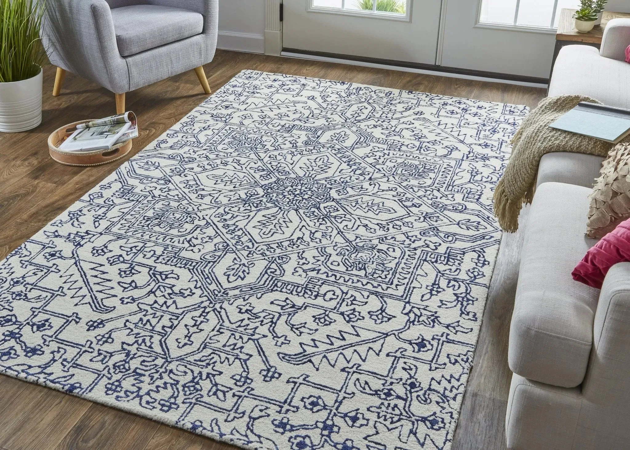 Belfort 8698778F Ivory/Blue Rug