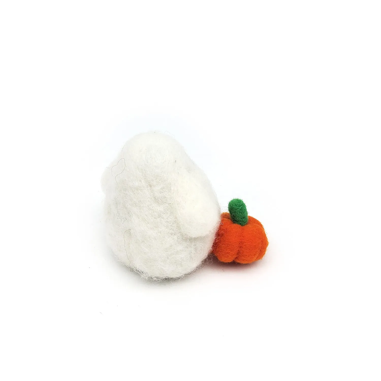 Boo! Felted Ghost and Pumpkin