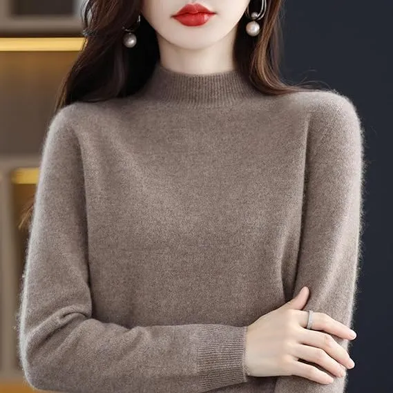 Cashmere Sweaters for Women, 100% Cashmere Crew Neck Long Sleeve Soft Pullover Sweater