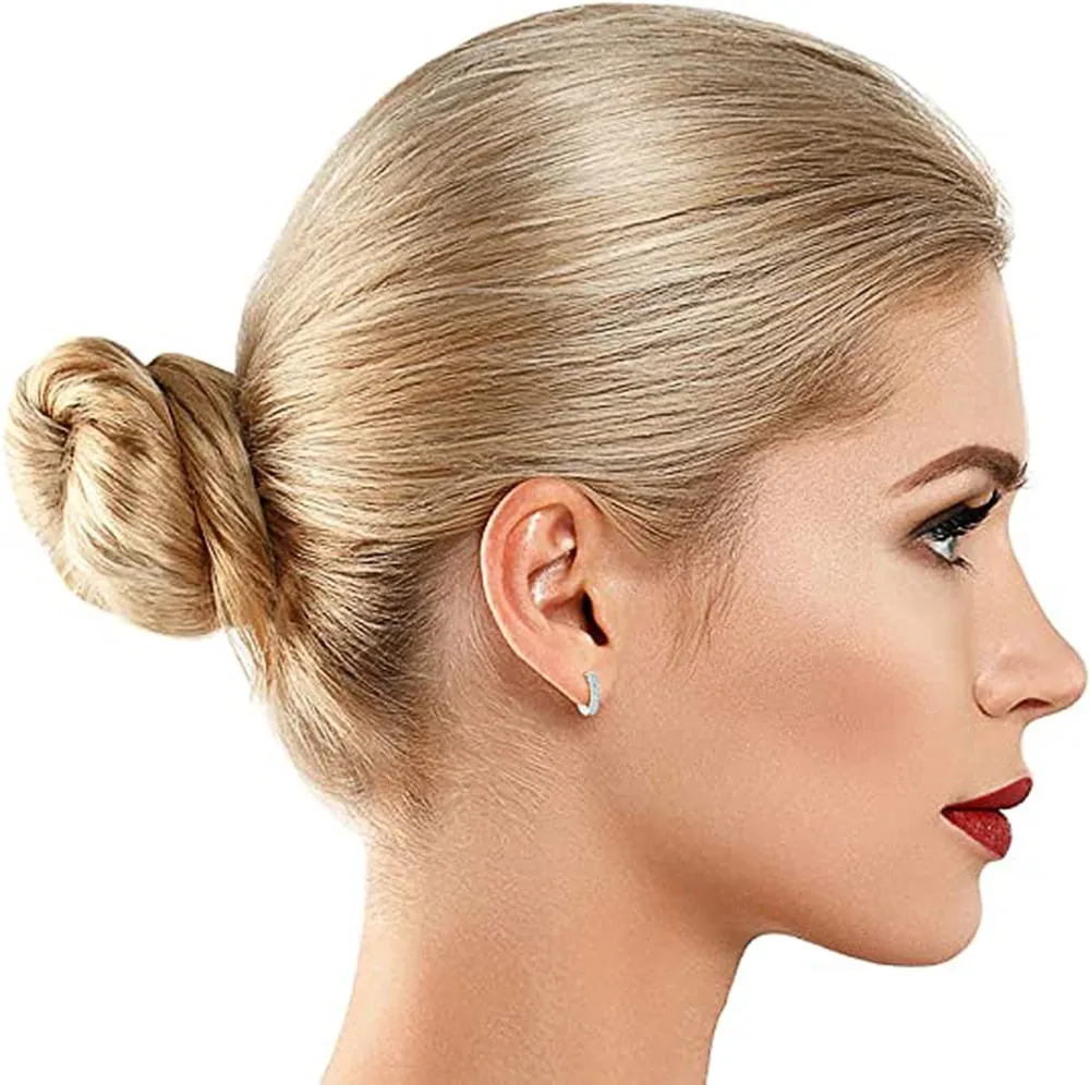 Fashion Jewelry Mini Circle Hoop Earrings for Women with Zircon in Gold Color
