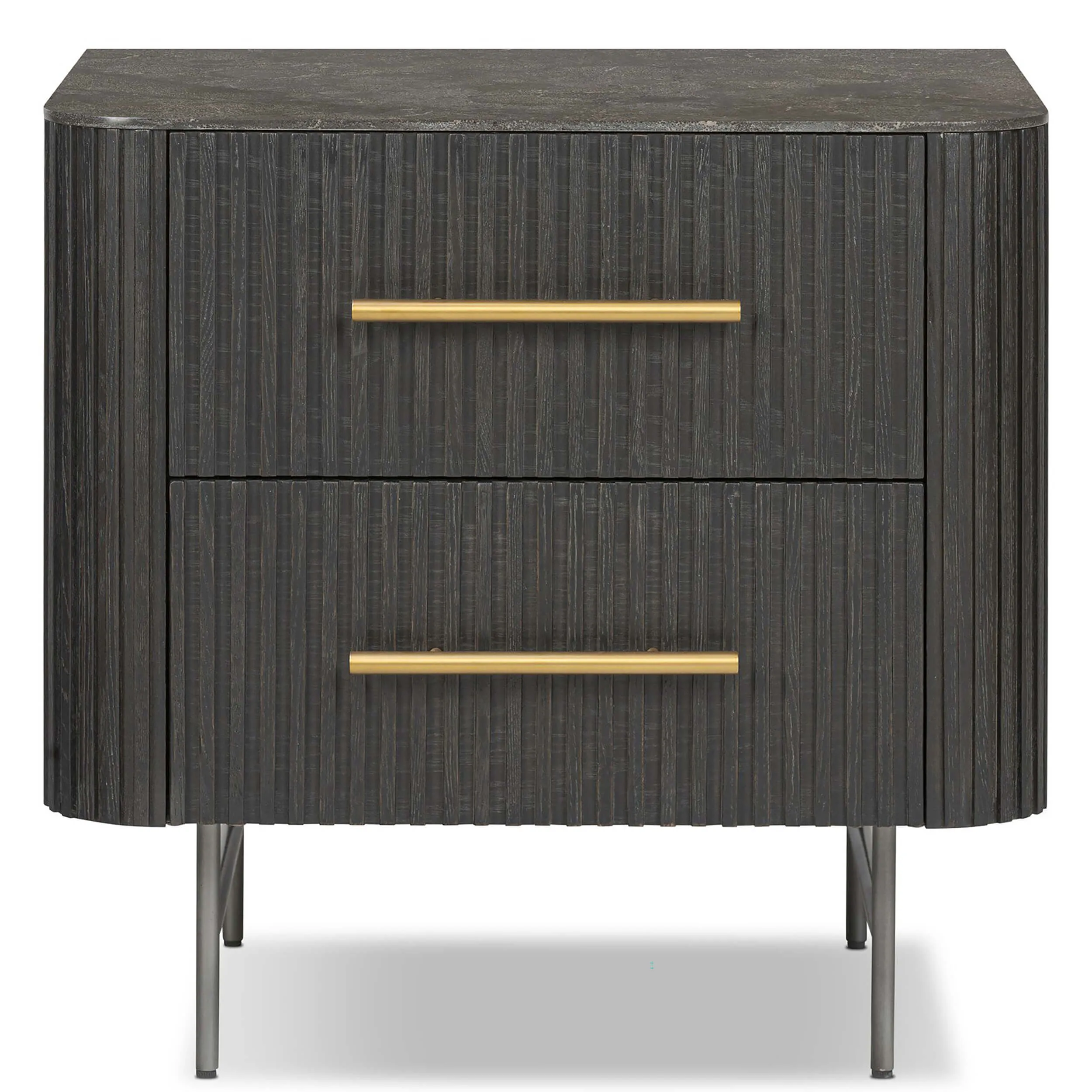 Fletcher Nightstand, Distressed Black
