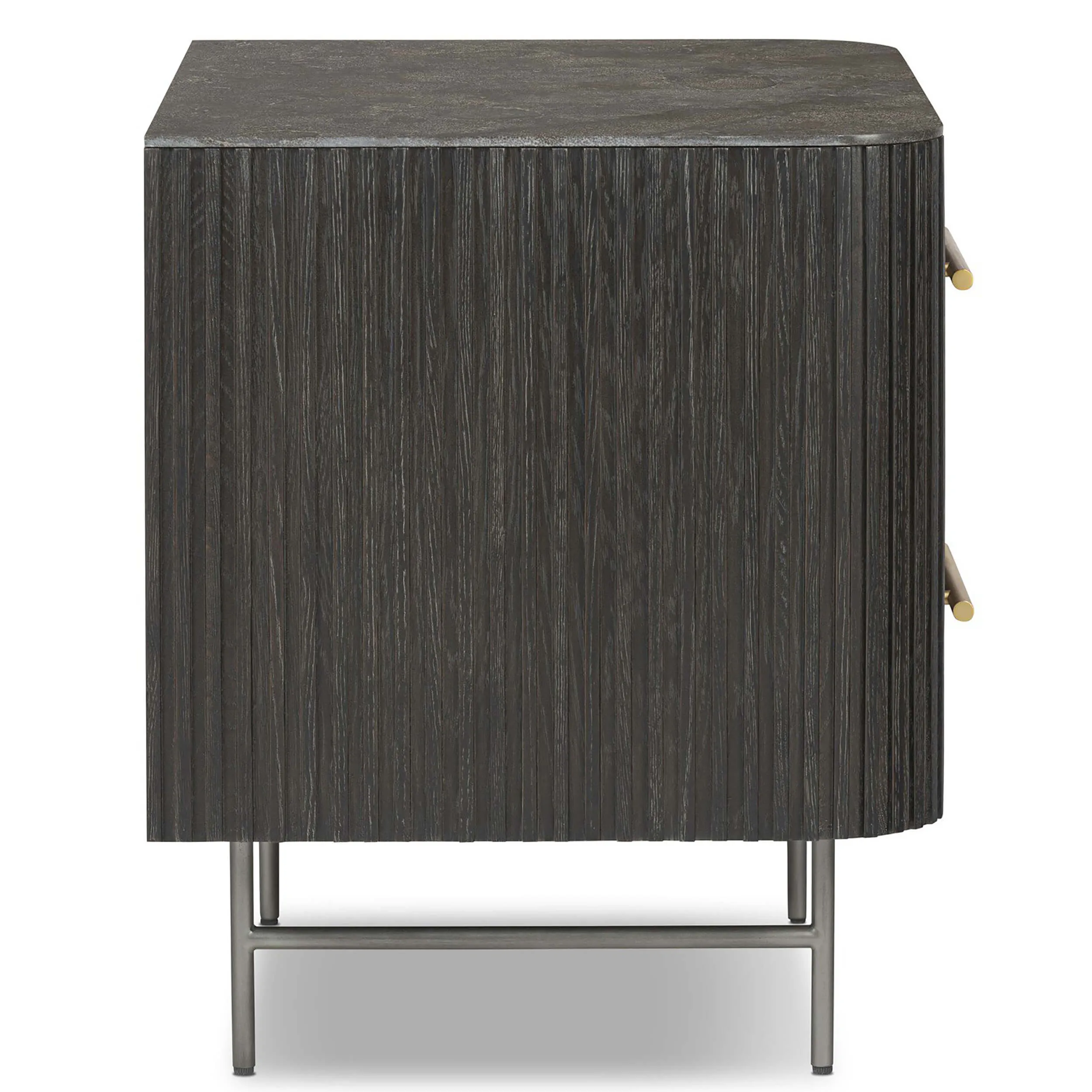 Fletcher Nightstand, Distressed Black