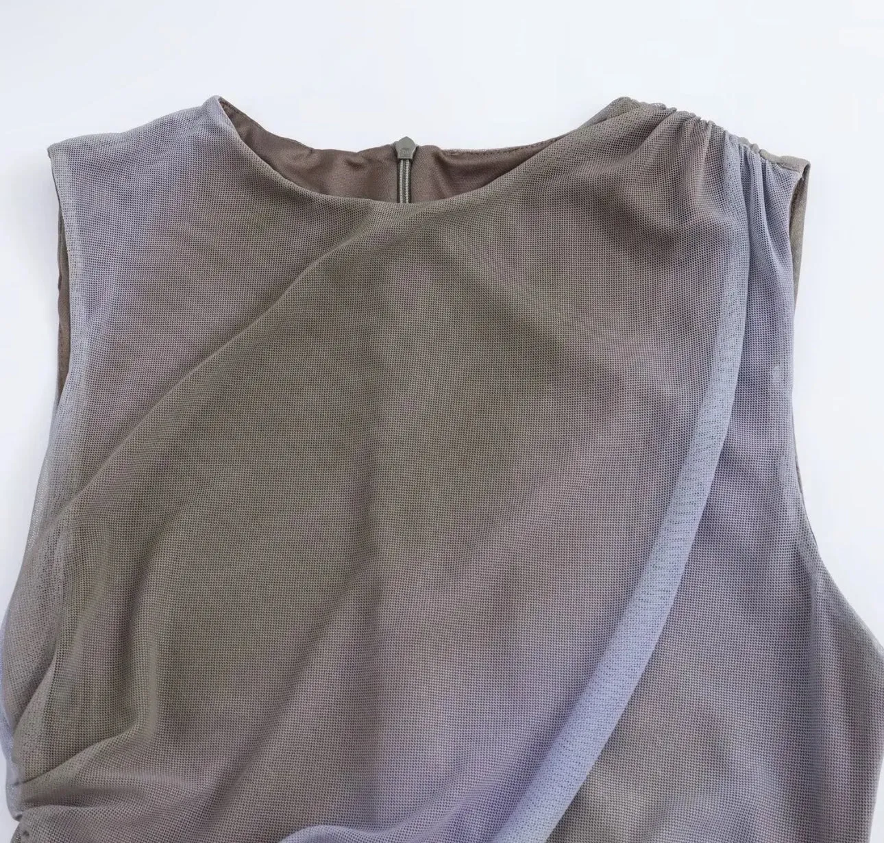Gray color blue dress