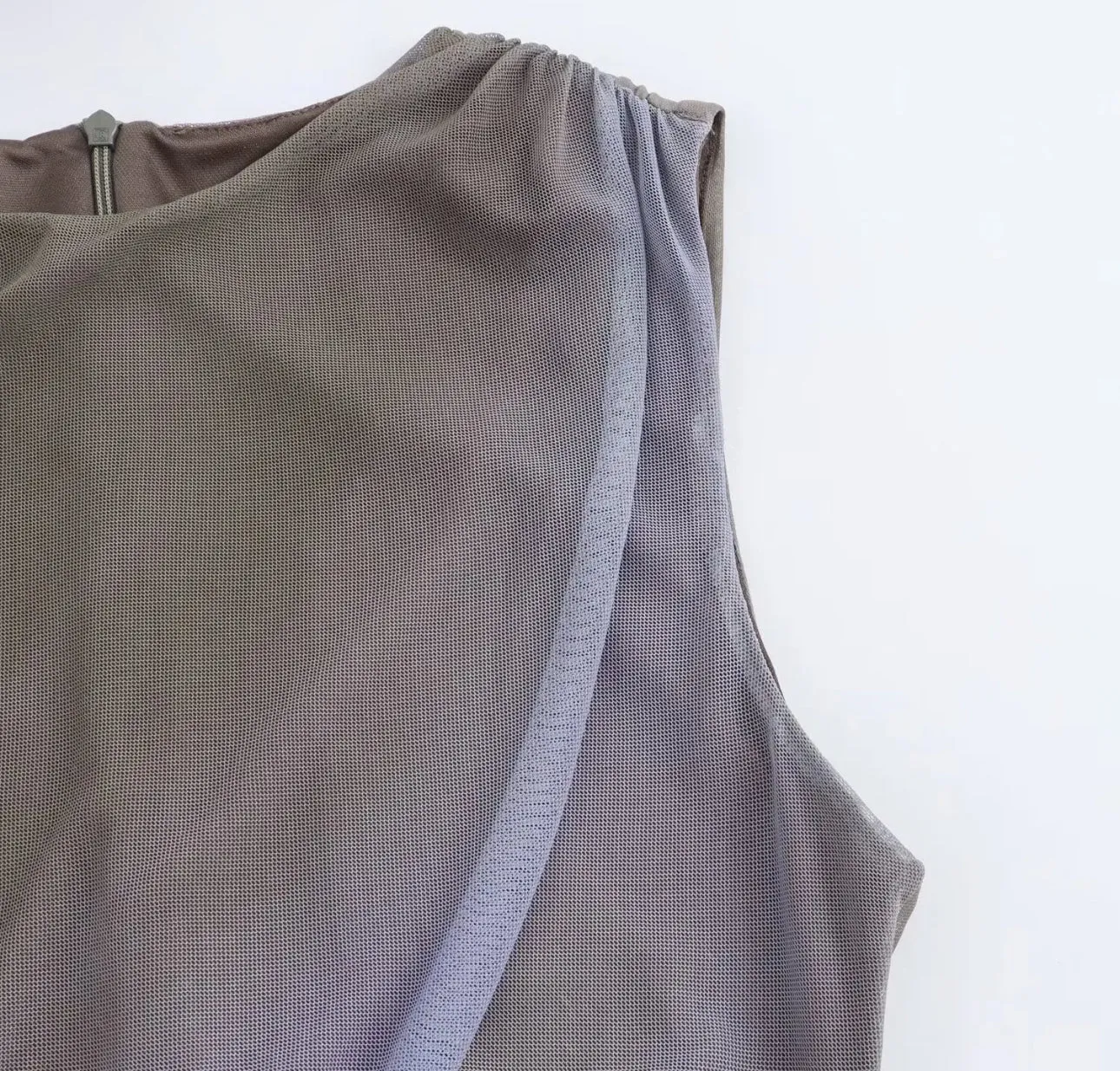 Gray color blue dress