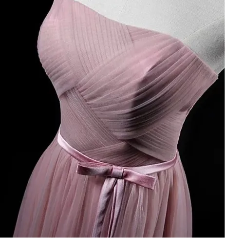 Harry styles pink tulle strapless bridesmaid dresses