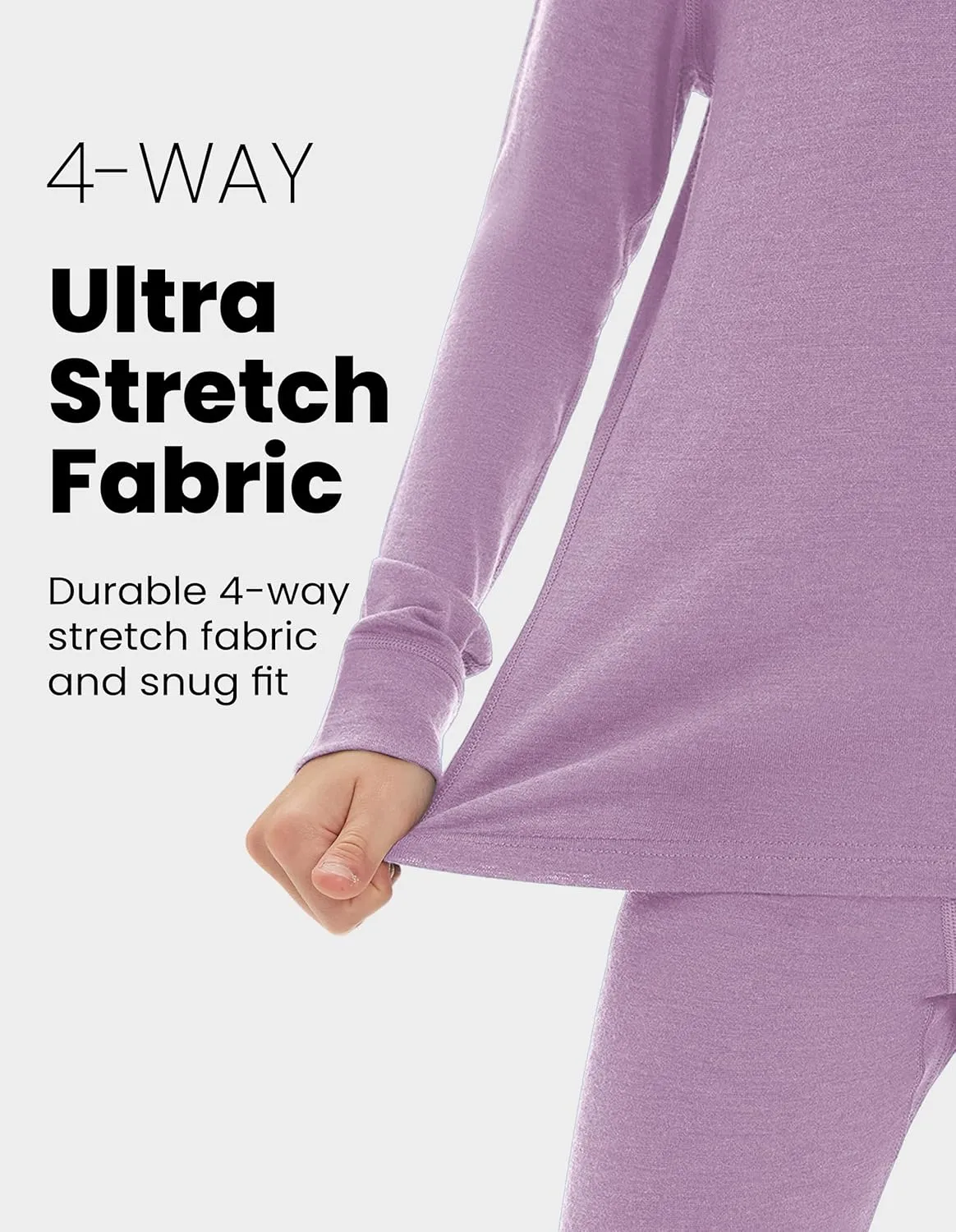 Iguana Unisex Kids 100% Merino Wool Base Layer Set Thermal Underwear Sets for Girls and Boys
