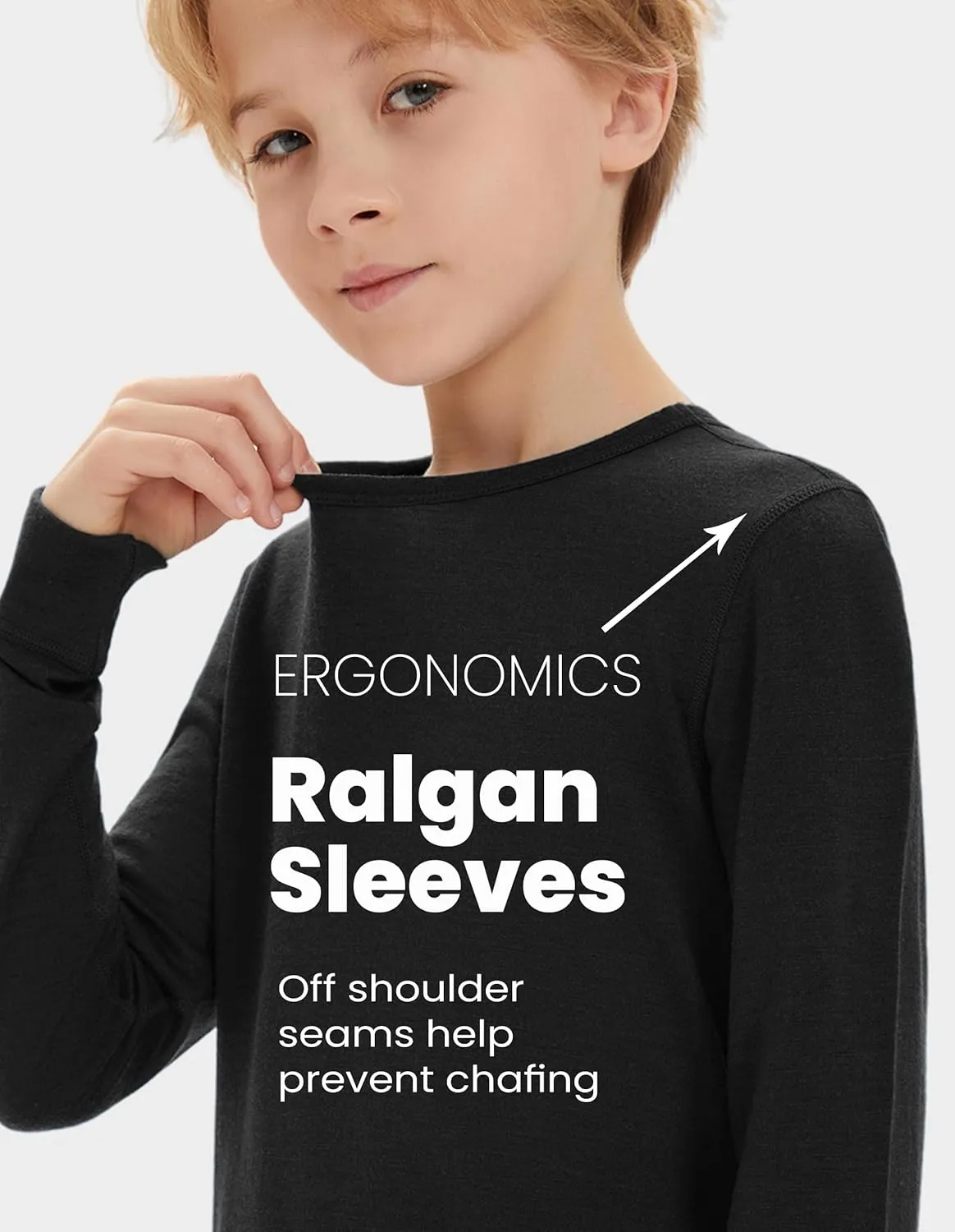 Iguana Unisex Kids 100% Merino Wool Base Layer Set Thermal Underwear Sets for Girls and Boys