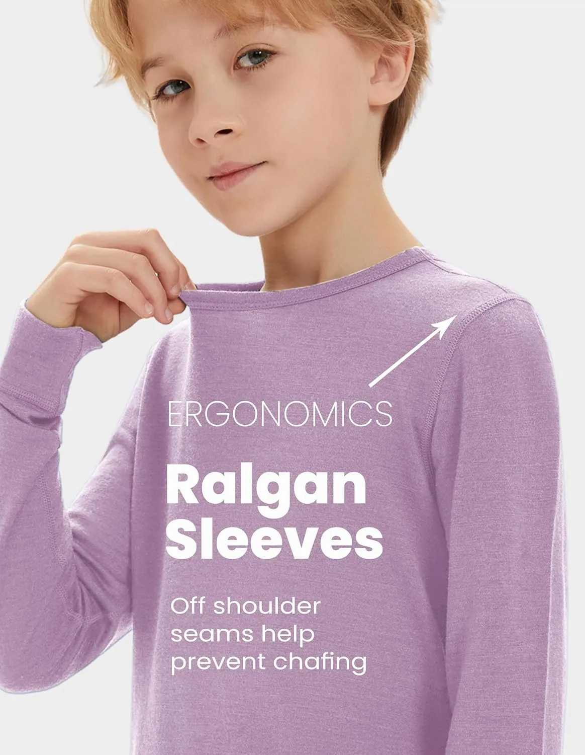 Iguana Unisex Kids 100% Merino Wool Base Layer Set Thermal Underwear Sets for Girls and Boys