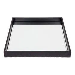 Miles Mirrored Tray - Small Black