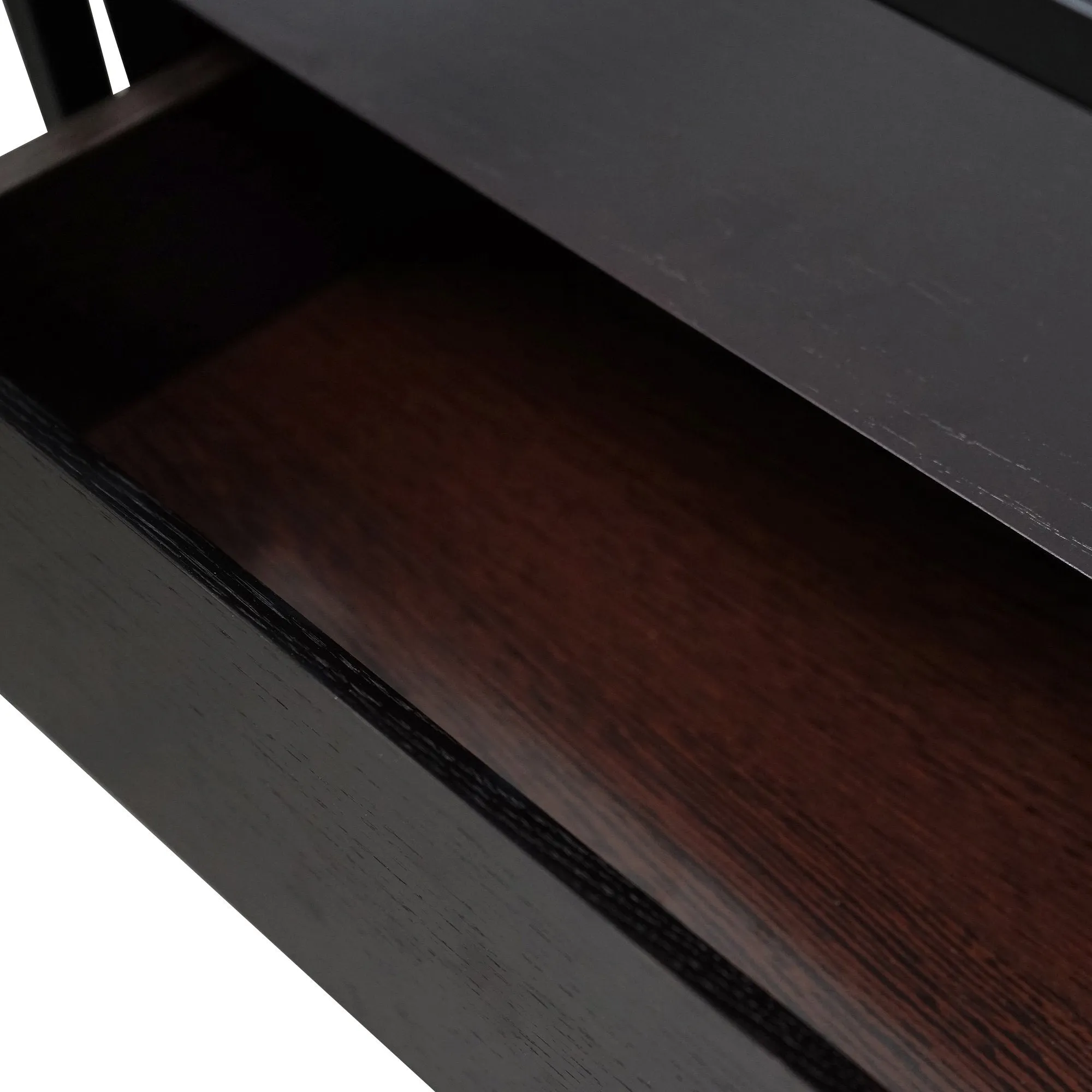 Norman Scandinavian Metal Frame Side Table - Full Black