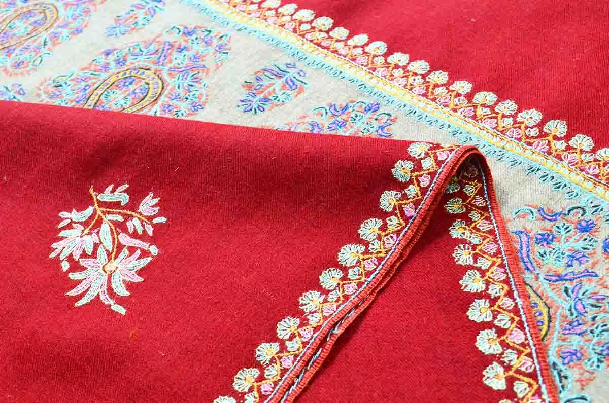 patchwork emb. shawl - 4977