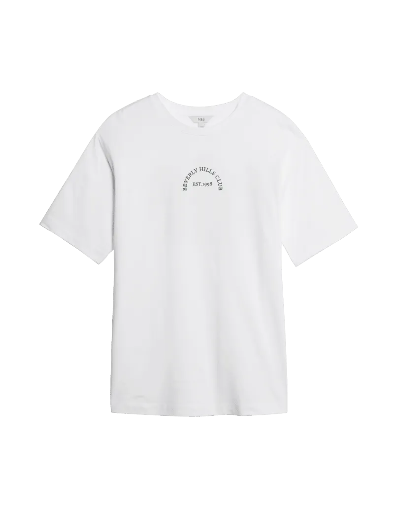 Pure Cotton Textured Regular Fit T-Shirt