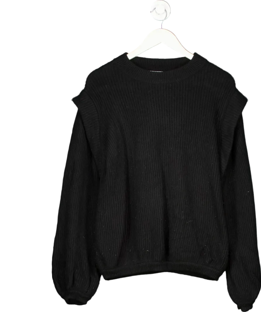Rosae Black Wool And Cashmere Blend Jumper UK M