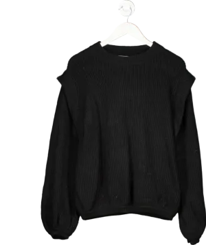 Rosae Black Wool And Cashmere Blend Jumper UK M