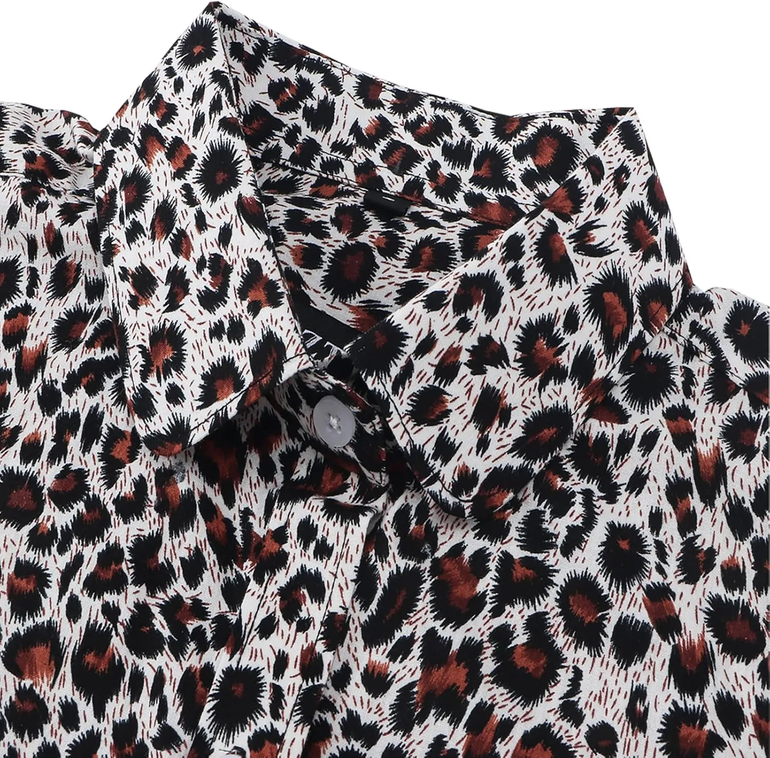 Womens Tops Casual Long Sleeve Button Up Hawaiian Shirts Elegant Work Blouses